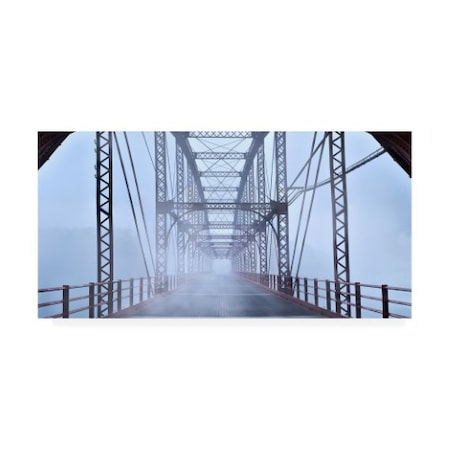 James Mcloughlin 'Misty Bridge' Canvas Art,16x32